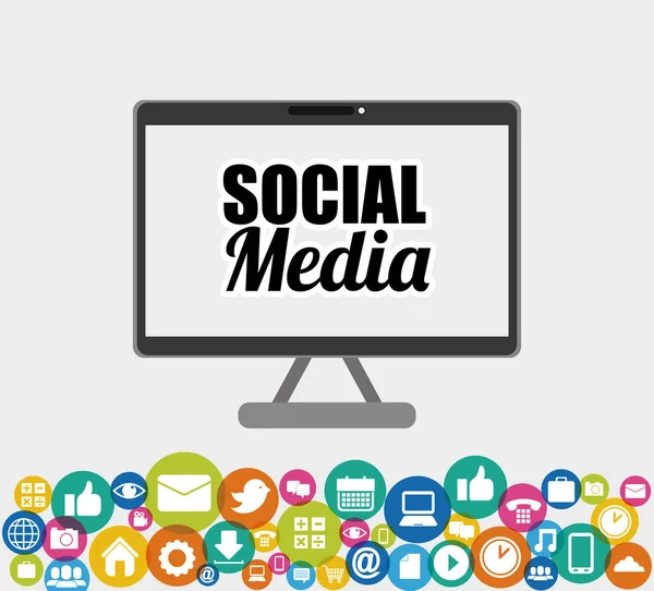 Sociala medier och nätverk — Stock vektor