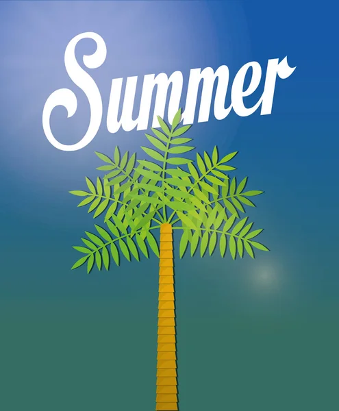 Palmiers arbre plage — Image vectorielle