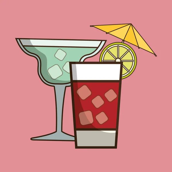 Bebida de bar de coquetel — Vetor de Stock
