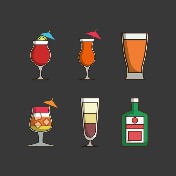 Bebida de coktail bar — Vector de stock