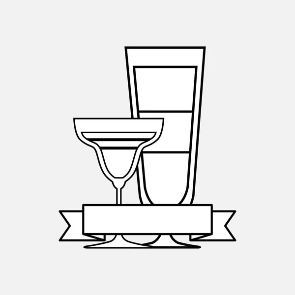 Coktail-Bar-Drink — Stockvektor