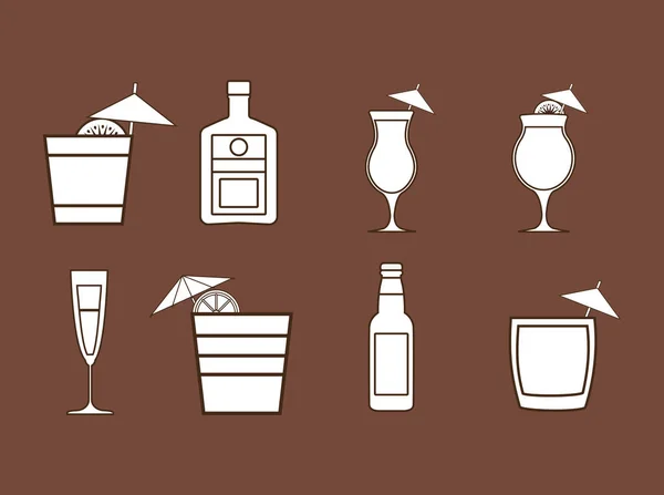Coktail bar boisson — Image vectorielle