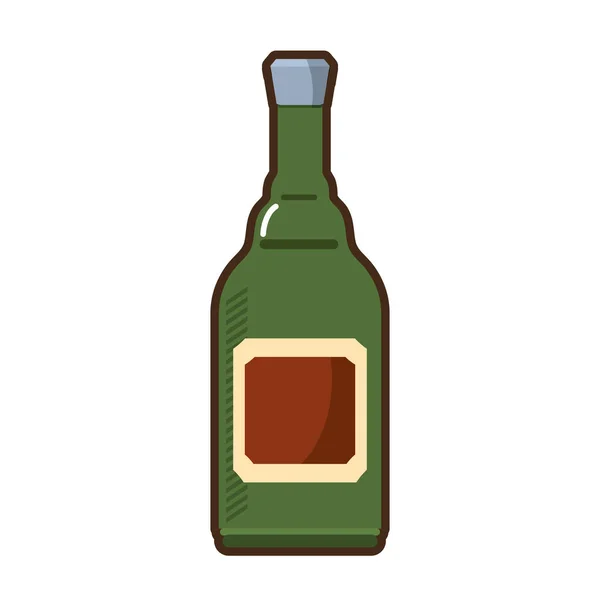 Garrafa bebida licor — Vetor de Stock