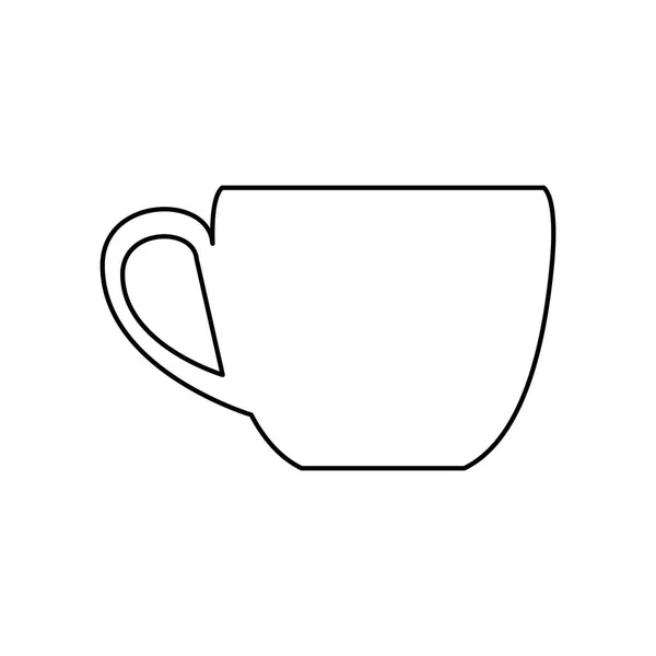 Silueta de taza de café — Archivo Imágenes Vectoriales