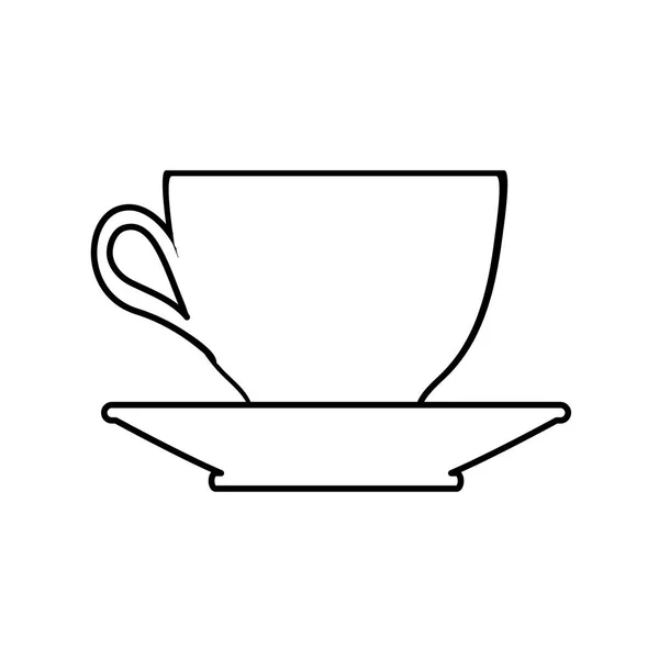 Silhouette einer Kaffeetasse — Stockvektor
