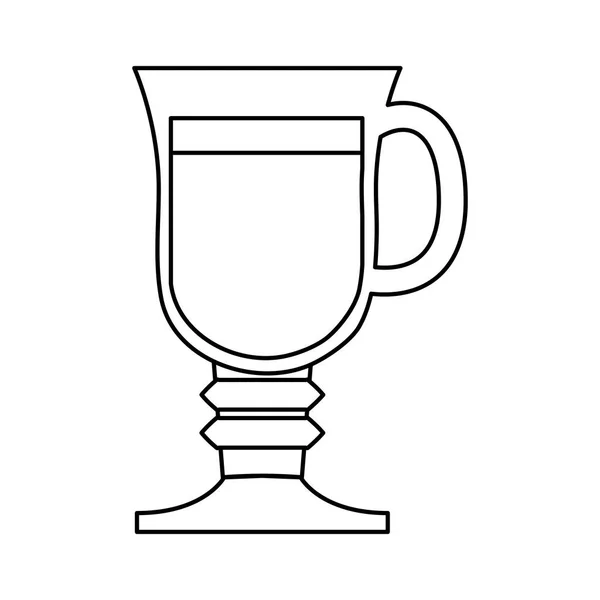 Decorative cup silhouette — Stock Vector