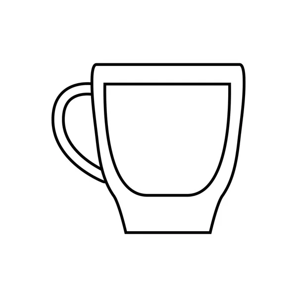 Silhouette einer Kaffeetasse — Stockvektor