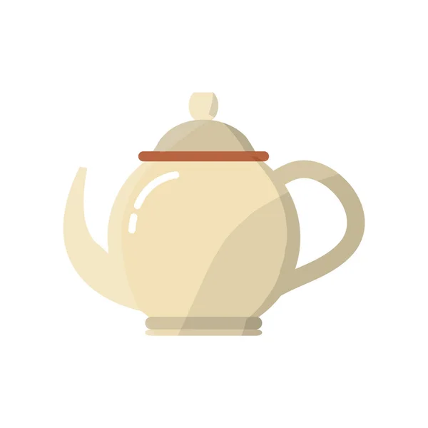 Té jarra de porcelana — Vector de stock