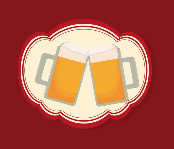 冷たいビールグラス — ストックベクタ