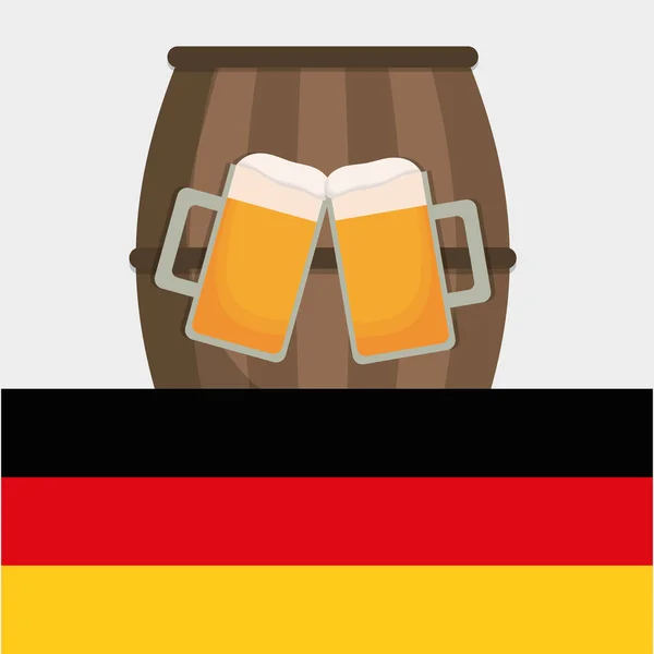 Dessin animé allemand oktoberfest — Image vectorielle