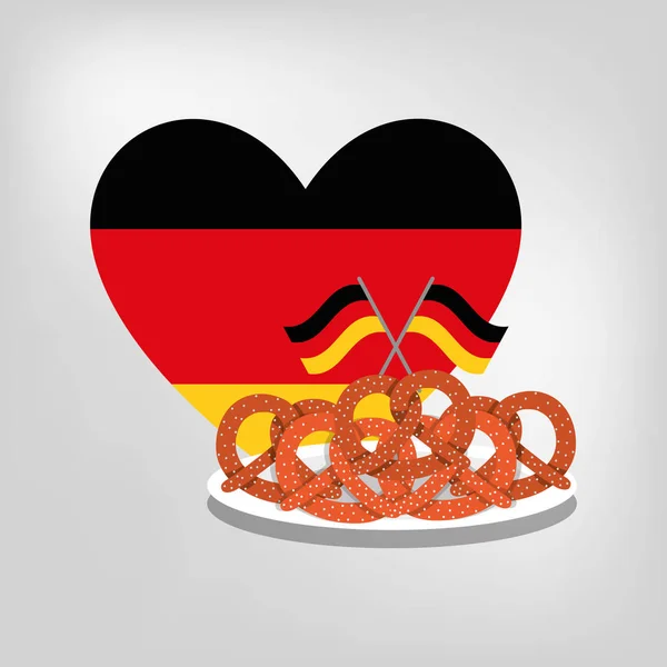 Tuzlu kraker Alman ekmeği — Stok Vektör
