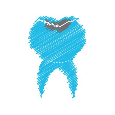 Diş sağlık çizim simgesi