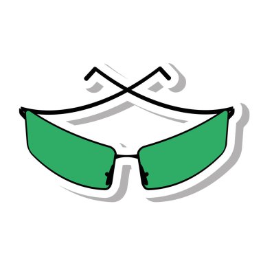 gözlük modern tarzda izole simgesi