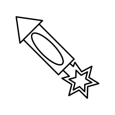 havai fişek kutlama izole simgesi