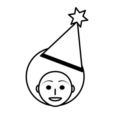 şapka partisi kutlama izole simgesi