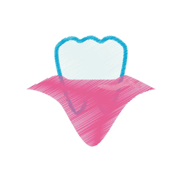 Soins dentaires dessin icône — Image vectorielle