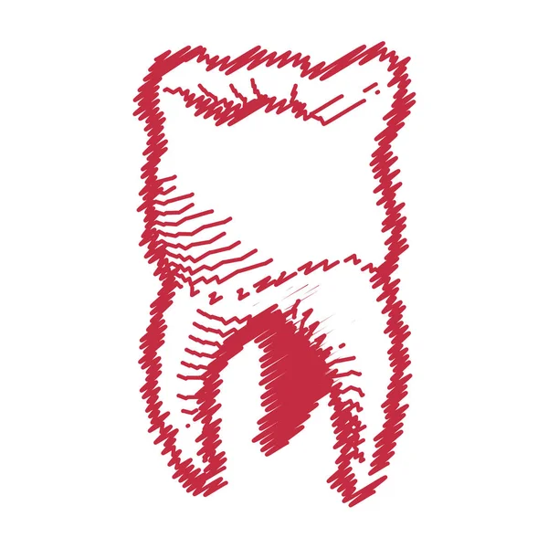 Dental healthcare drawing icon — Stock Vector