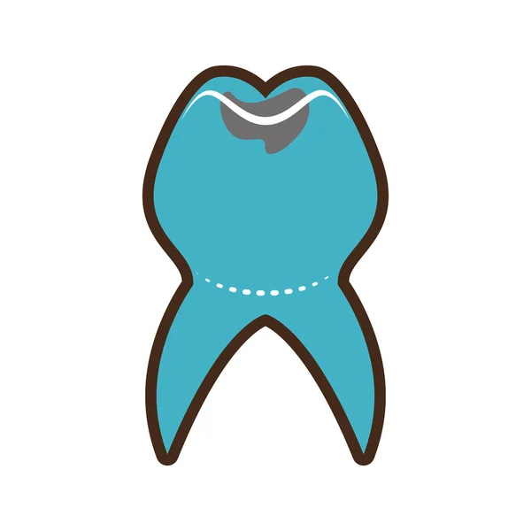 Dental healthcare isolated icon — Stock Vector