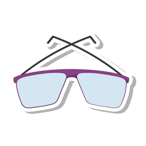 Szemüveg modern stílusú elszigetelt ikon — Stock Vector