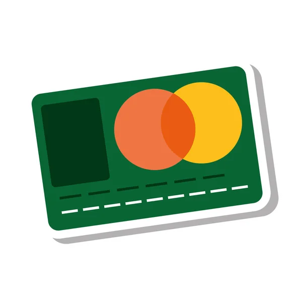 Creditcard geïsoleerde pictogram — Stockvector