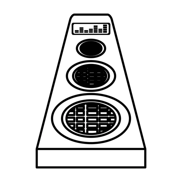 Haut-parleur lecteur de musique icône isolée — Image vectorielle