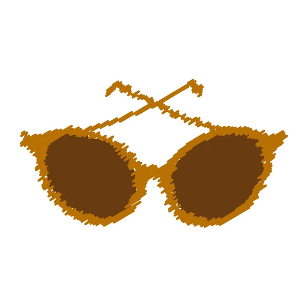 Sunglasses modern style drawing isolated icon — Stock Vector