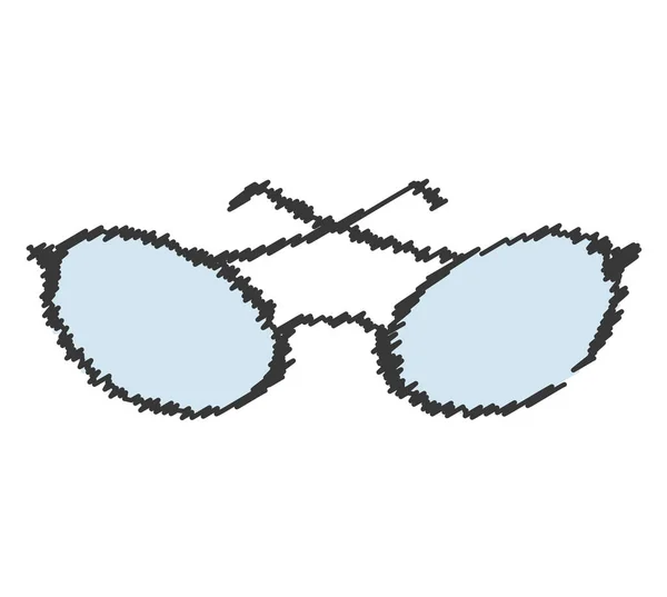 Gafas de estilo moderno dibujo icono aislado — Vector de stock