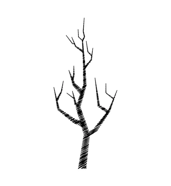 Дерево гілка рука малюнок ізольована піктограма — стоковий вектор