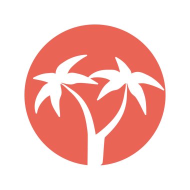 ağaç izole tropikal palmiye simgesi