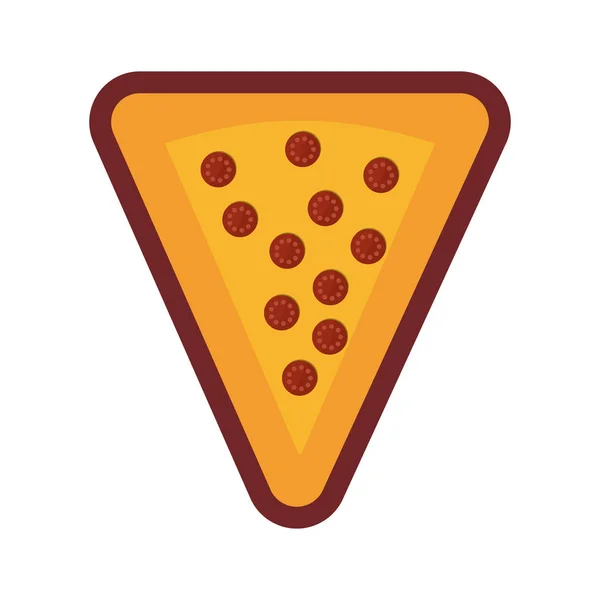 Pepperoni pizza piece — Stock Vector