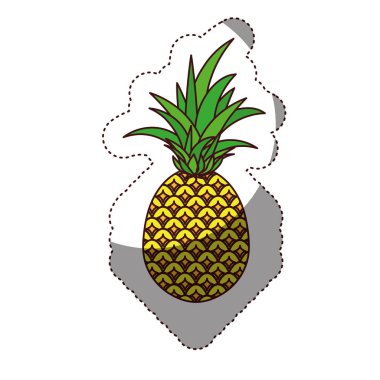 Lezzetli ananas meyve izole simgesi