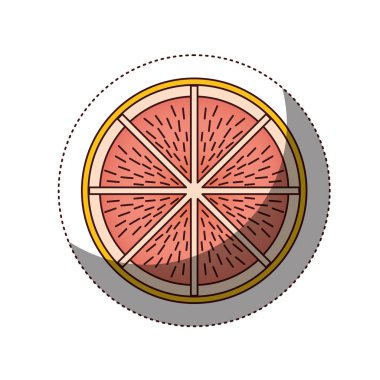 Lezzetli greyfurt meyve izole simgesi