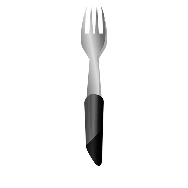 Geïsoleerde vork bestek — Stockvector