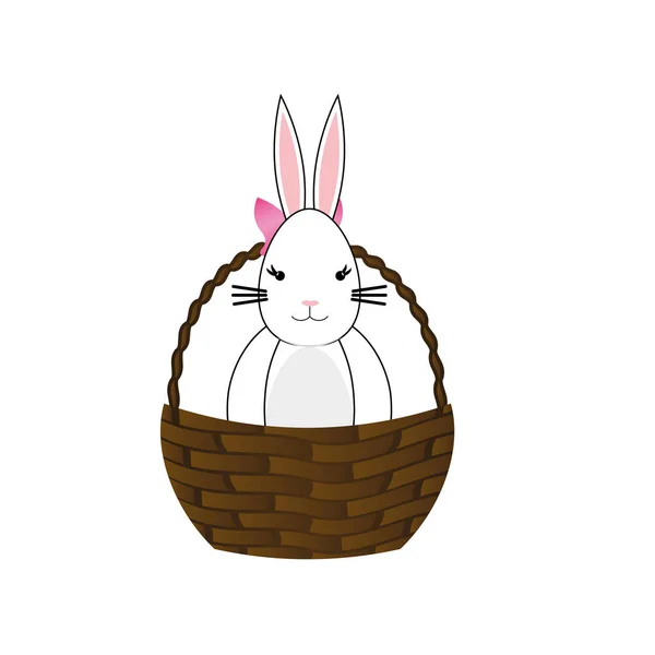 快乐的复活节兔子卡通 — 图库矢量图片