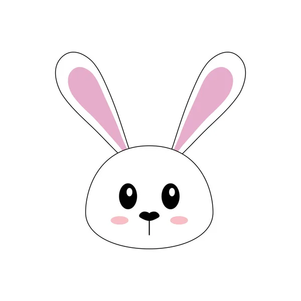 Happy easter bunny cartoon geïsoleerde pictogram — Stockvector