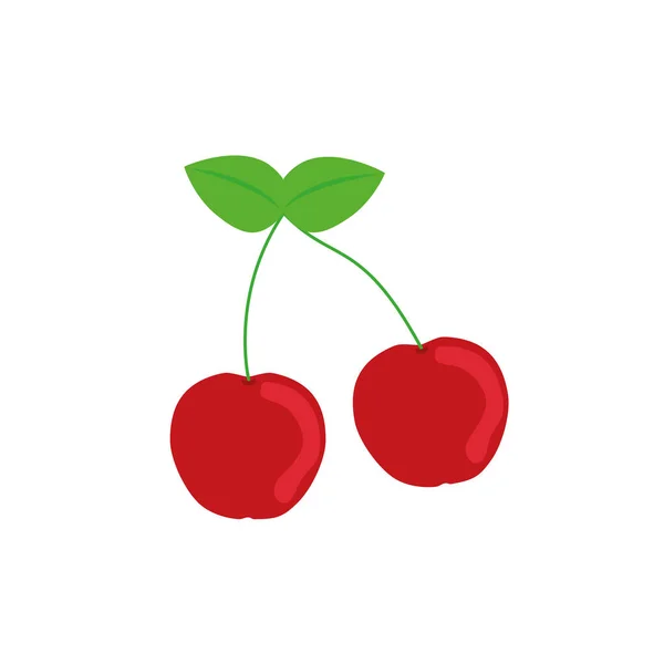 Delicioso icono aislado de fruta de cereza — Archivo Imágenes Vectoriales