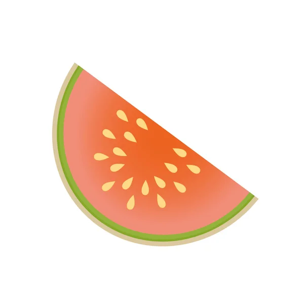 Ikona na białym tle Owoce pyszne melon — Wektor stockowy