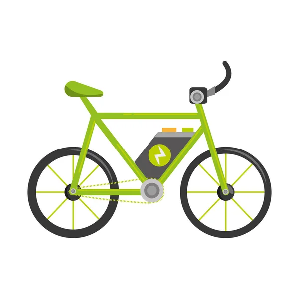 Bisiklet ekoloji araç izole simgesi — Stok Vektör