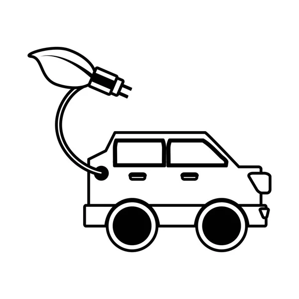 Еко автомобіль ізольована іконка — стоковий вектор