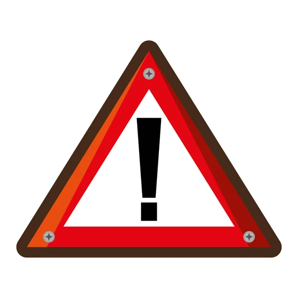 Symbole d'alerte feu de circulation — Image vectorielle