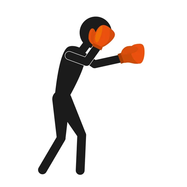 Boxer professionnel avatar icône isolée — Image vectorielle