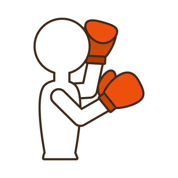 Icona professionale boxer avatar isolato — Vettoriale Stock