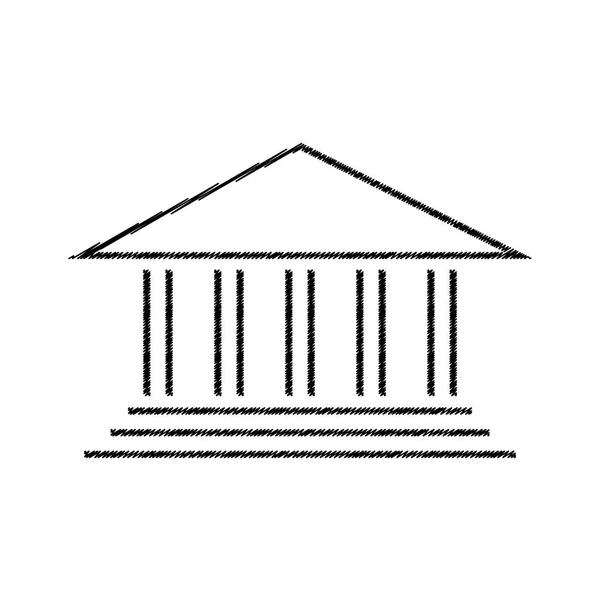 Symbole du bâtiment universitaire — Image vectorielle