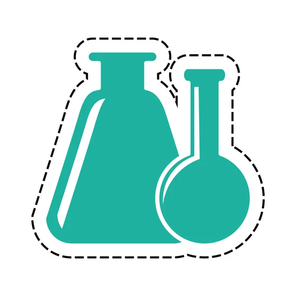 Vidrio matraz química — Archivo Imágenes Vectoriales