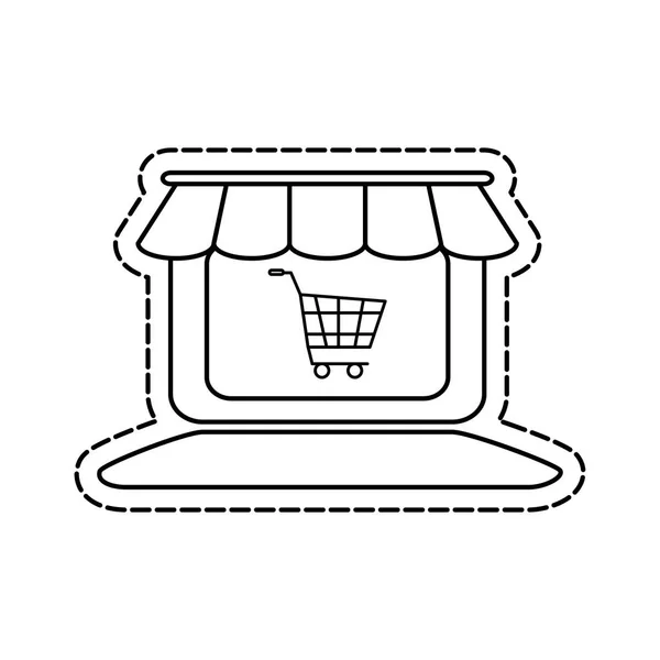 Dijital pazarlama alışveriş — Stok Vektör