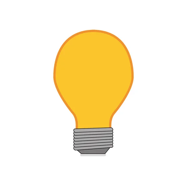 Lampadina energia luce isolata icona — Vettoriale Stock