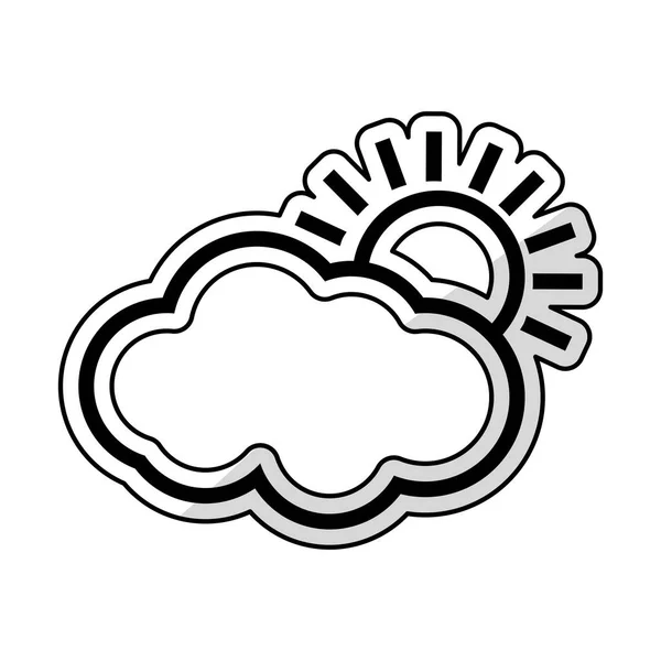 Tiempo sol nube — Vector de stock