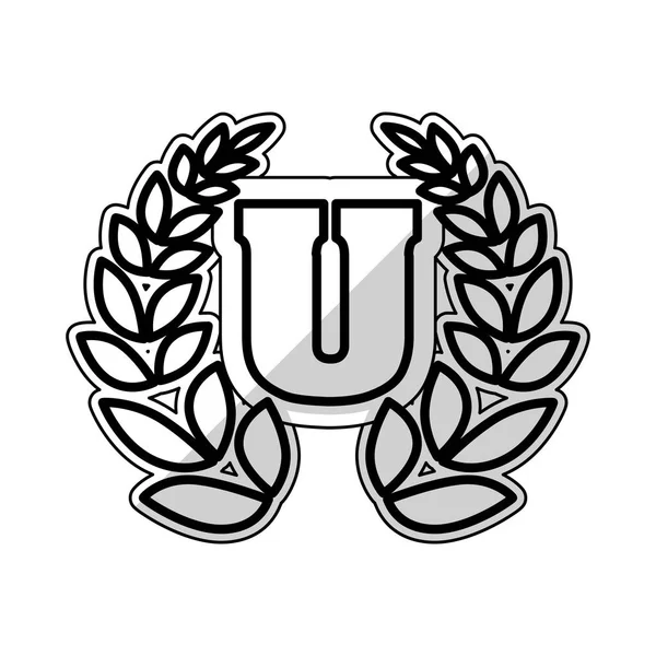 University wreath symbol — Stock Vector