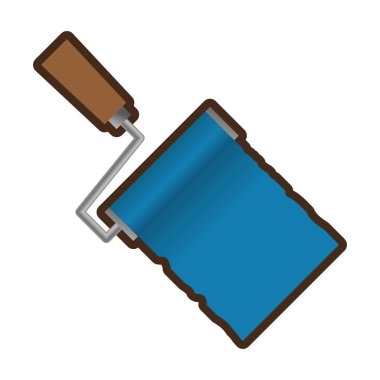 rulo boya aracı izole simgesi