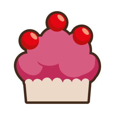 tatlı kek lezzetli izole simgesi